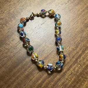 Glass bead bracelet